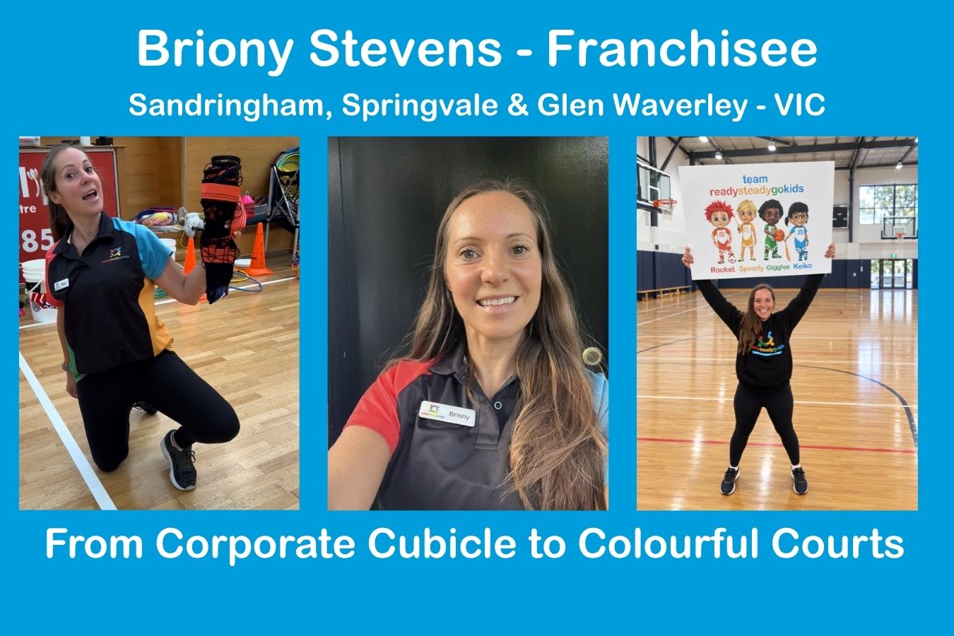 Primary image for From Corporate Cubicle to Colourful Courts: Briony Stevens' Ready Steady Go Kids Story article